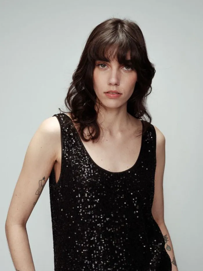 Top sequins Ode Noir