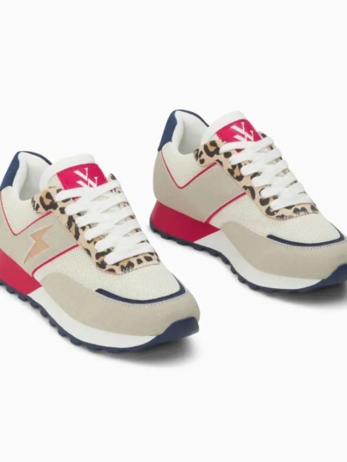 Baskets éclair Nicole multicolores à semelle running