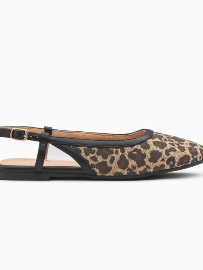 Ballerines slingback Tina bride Léopard