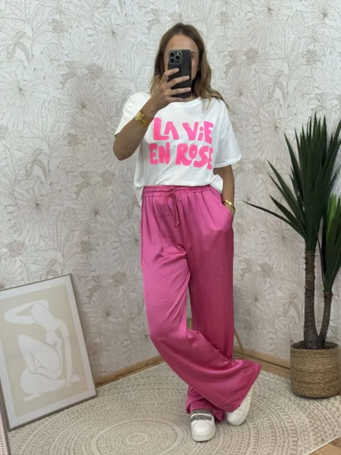 Tee shirt La Vie en rose Blanc