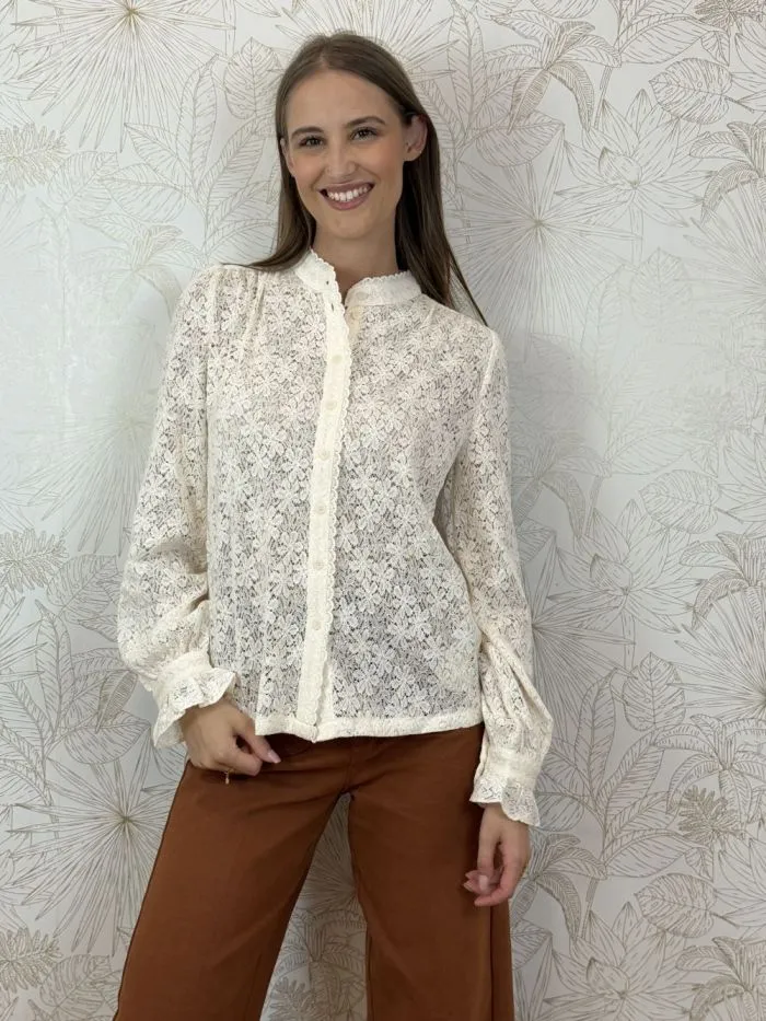 Blouse dentelle Swing Ecru