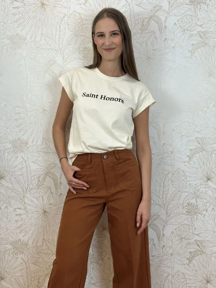 Tee shirt message Sorentino Beige