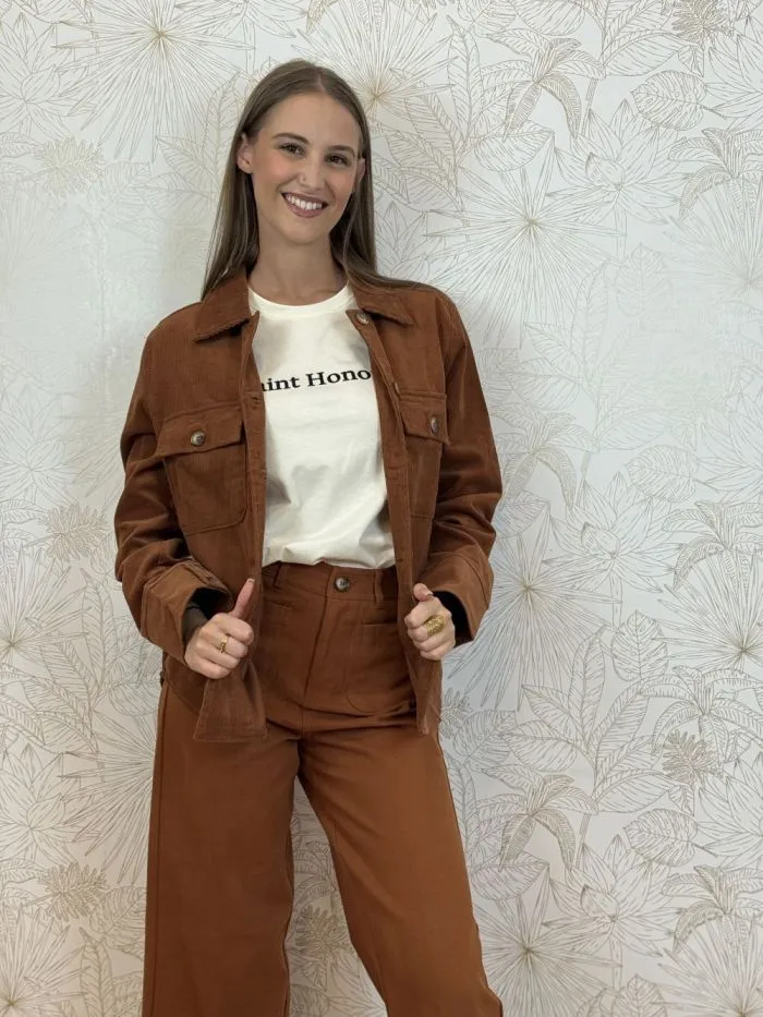 Chemise velours Special Brique