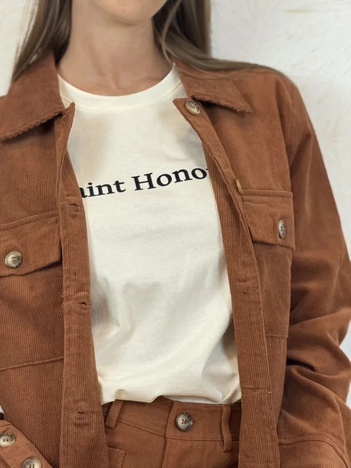 Chemise velours Special Brique