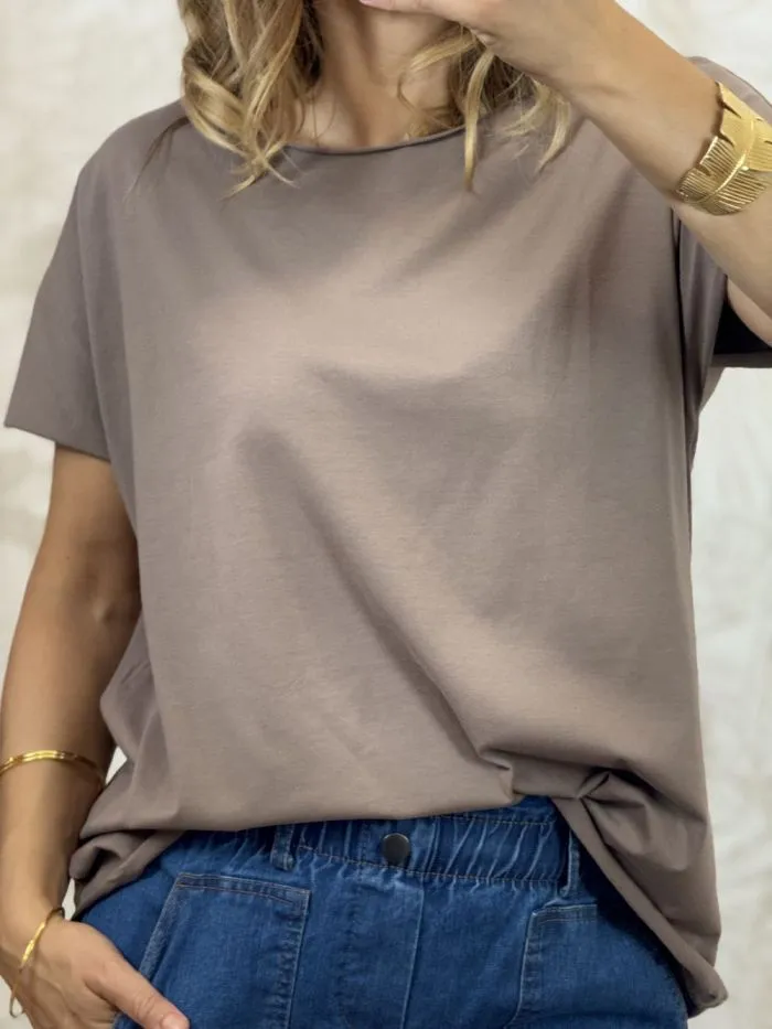 Tee shirt basic Cut Taupe