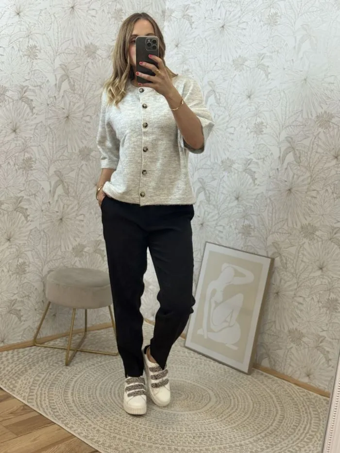 Cardigan Camilla manches courtes Gris