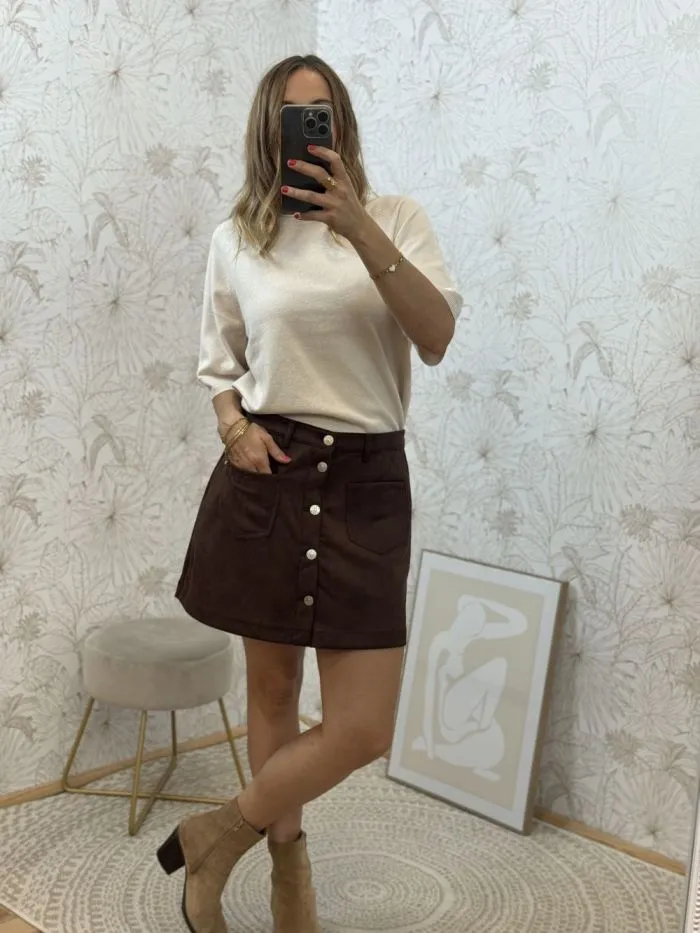 Jupe suède Amazing Chocolat