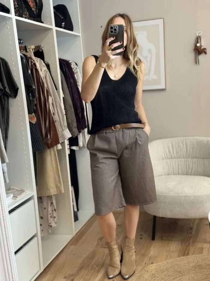 Débardeur Cia tricot lurex Noir