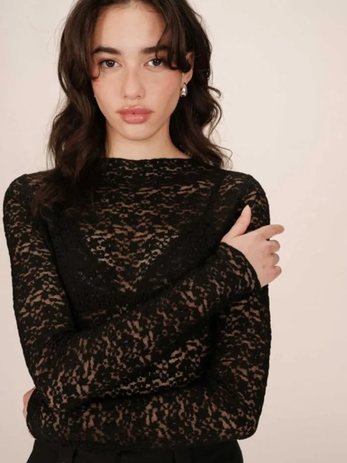 Tee shirt Shady dentelle Noir