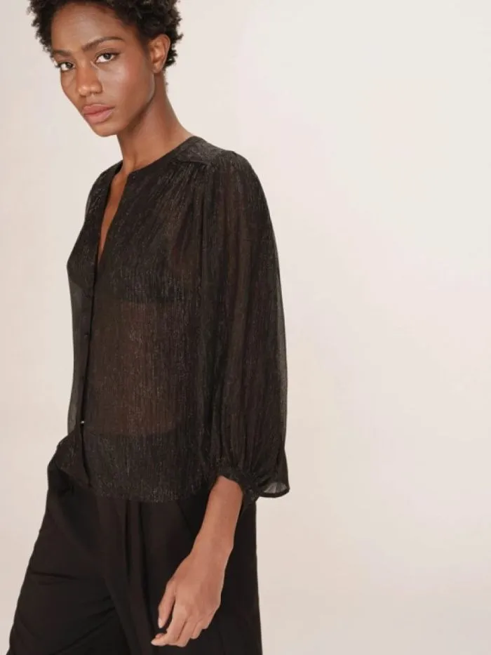 Blouse transparente Tarzy Noir