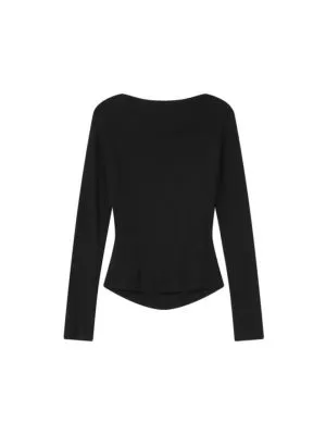 Tee shirt drapé Sioux Noir