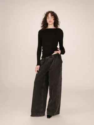 Tee shirt drapé Sioux Noir